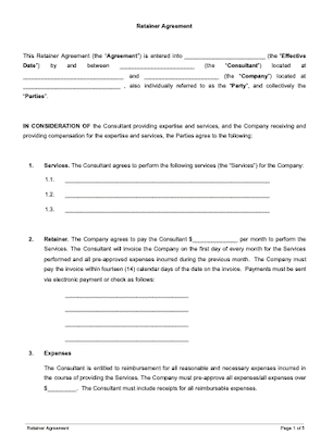 consulting agreement template short